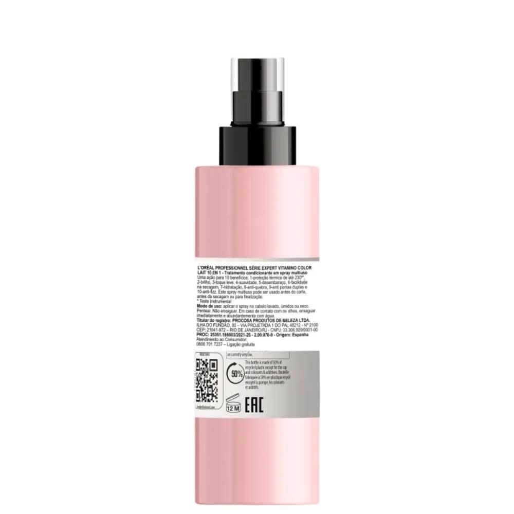 L'Oréal Professionnel Vitamino Color Leave-In 10 In1 Spray 190ml — imagem 2 | Drogaria Taveira