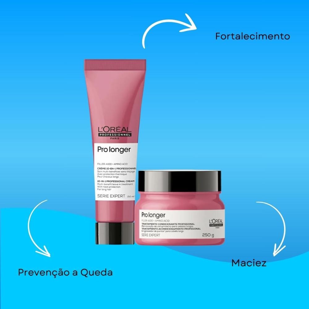 L'Oréal Serie Expert Pro Longer - Kit Máscara 250g + Leave-in 150ml — imagem 4 | Drogaria Taveira