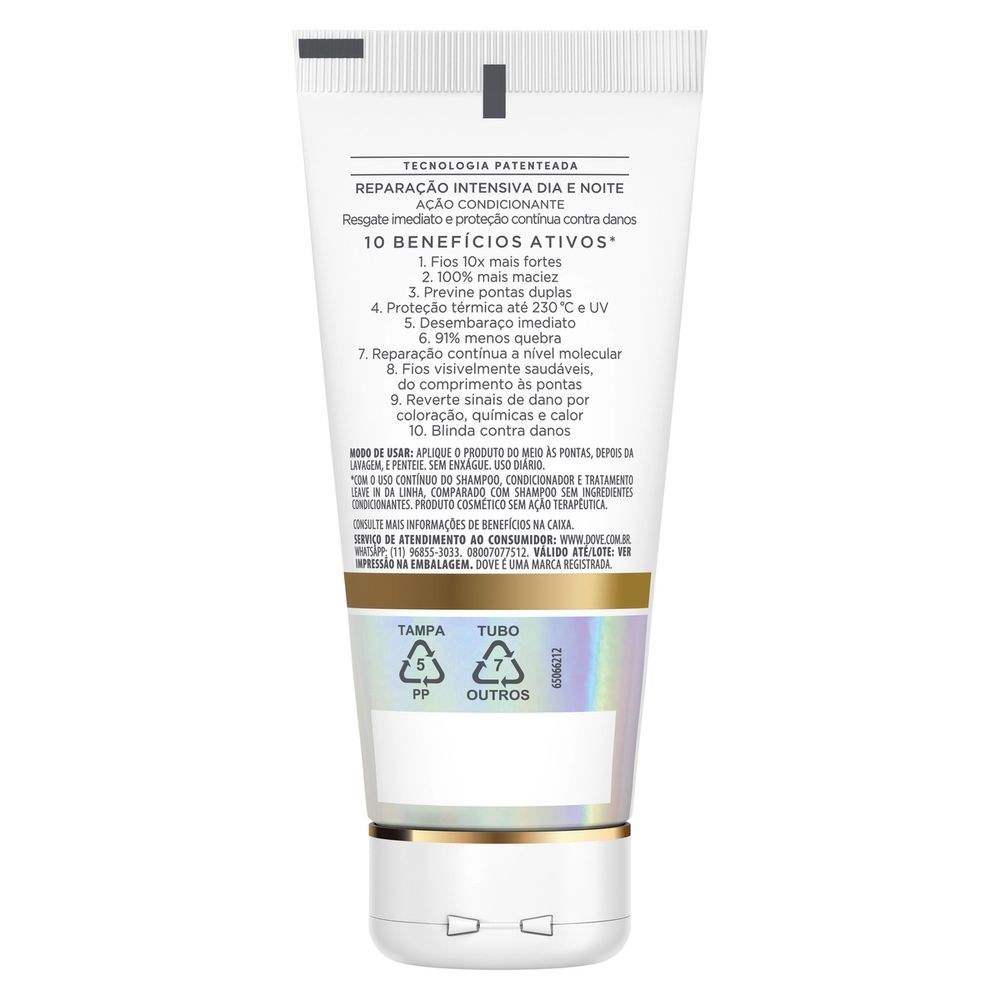 Leave-in Dove Bond Repair + Peptídeo 50ml — imagem 3 | Drogaria Taveira