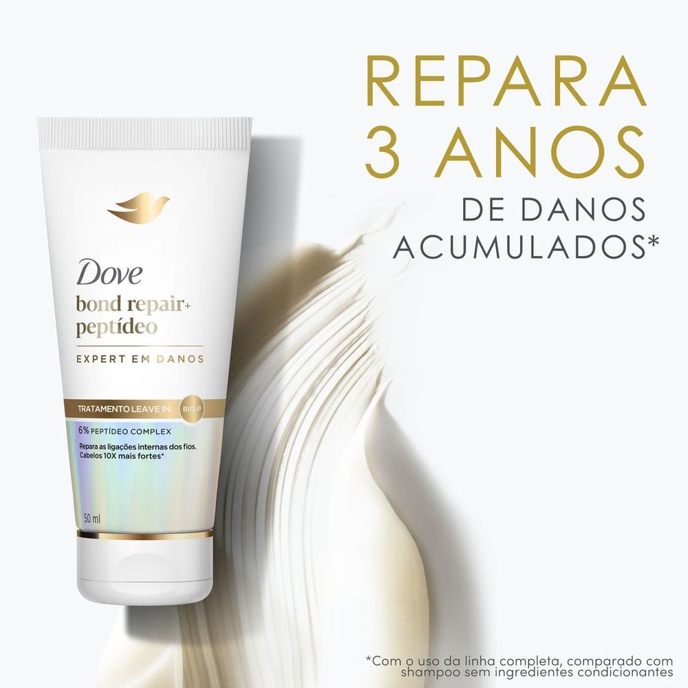 Leave-in Dove Bond Repair + Peptídeo 50ml — imagem 4 | Drogaria Taveira