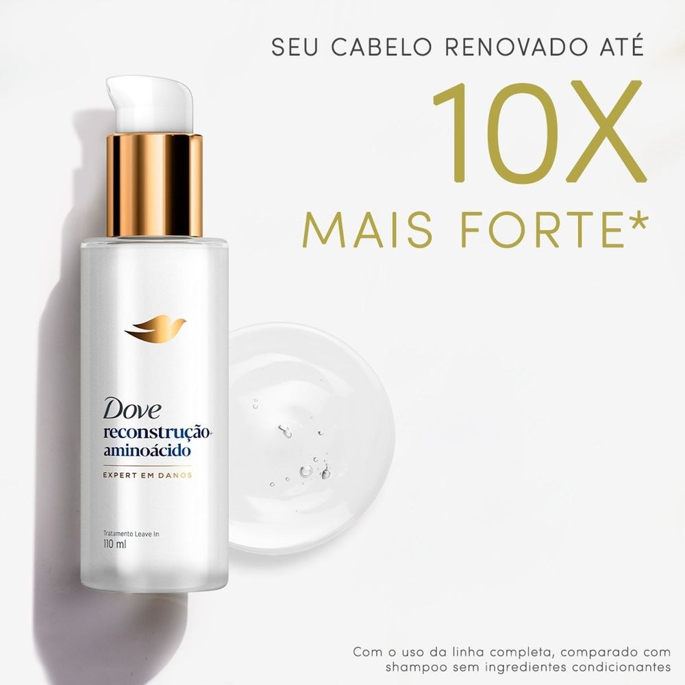 Leave-In Tratamento Dove Reconstrução + Aminoácido 110ml — imagem 4 | Drogaria Taveira