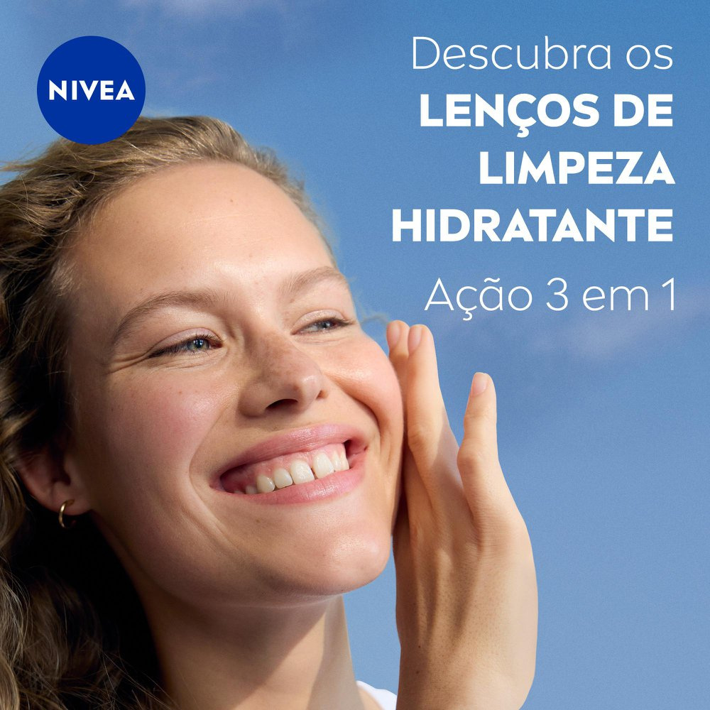 Lenço Demaquilante Nivea 3 em 1 Ação Hidratante 25 unidades — imagem 2 | Drogaria Taveira