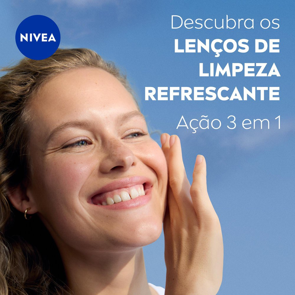 Lenço Demaquilante Nivea 3 em 1 Ação Refrescante 25 unidades — imagem 2 | Drogaria Taveira