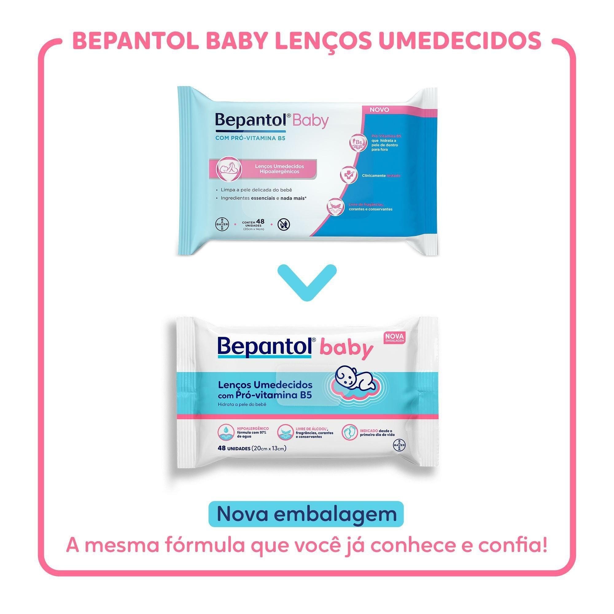 Lenços Umedecidos Bepantol Baby Sem Fragrância com Pró-Vitamina B5 Hipoalergênico 48 Unidades — imagem 2 | Drogaria Taveira