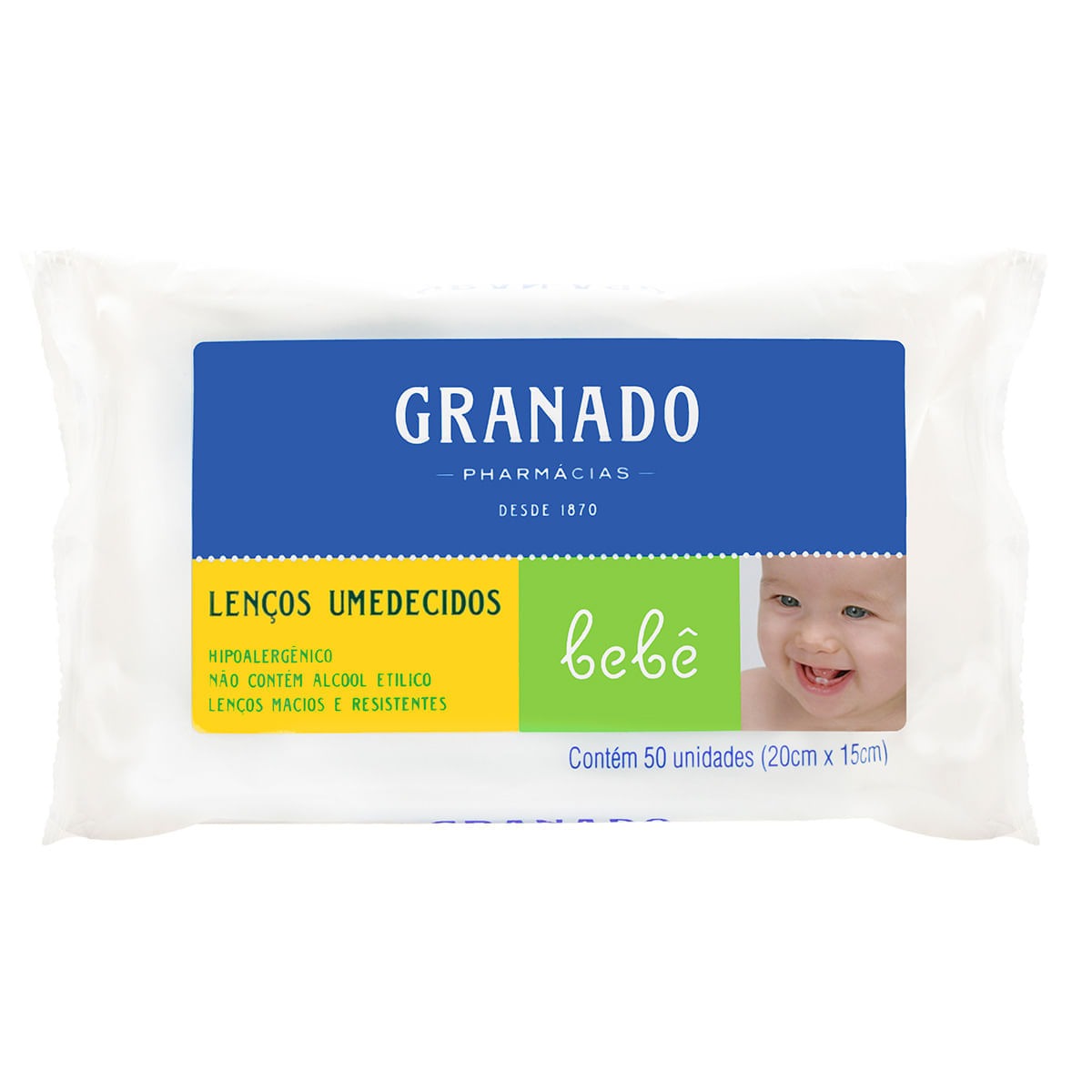 Lenços Umedecidos Granado Bebê Tradicional 50 Unidades — Granado | Drogaria Taveira