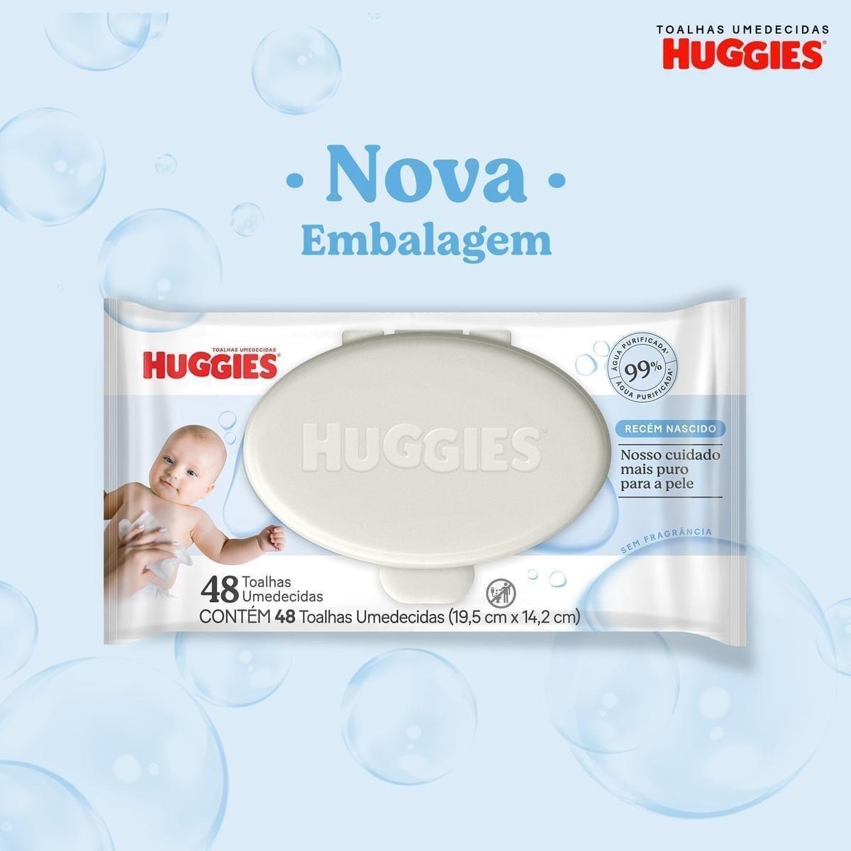 Lenços Umedecidos Huggies Recém-Nascido Sem Fragrância 192 Unidades — imagem 2 | Drogaria Taveira