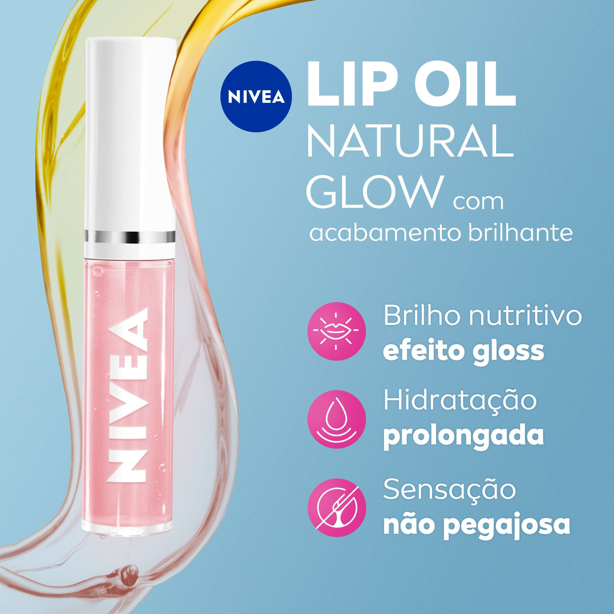 Lip OIl Nivea Brilho Nutritivo Natural Glow 5,5ml — imagem 3 | Drogaria Taveira