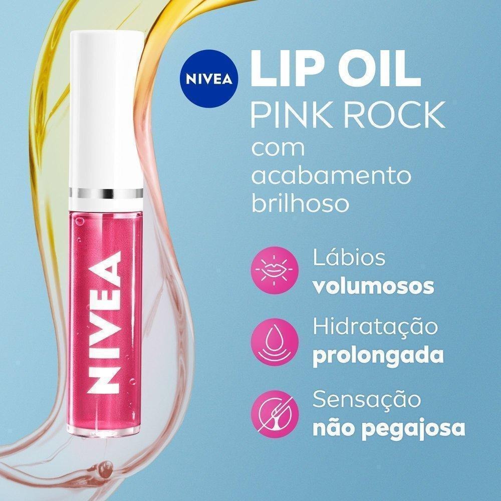 Lip OIl Nivea Brilho Nutritivo Pink Rock 5,5ml — imagem 3 | Drogaria Taveira