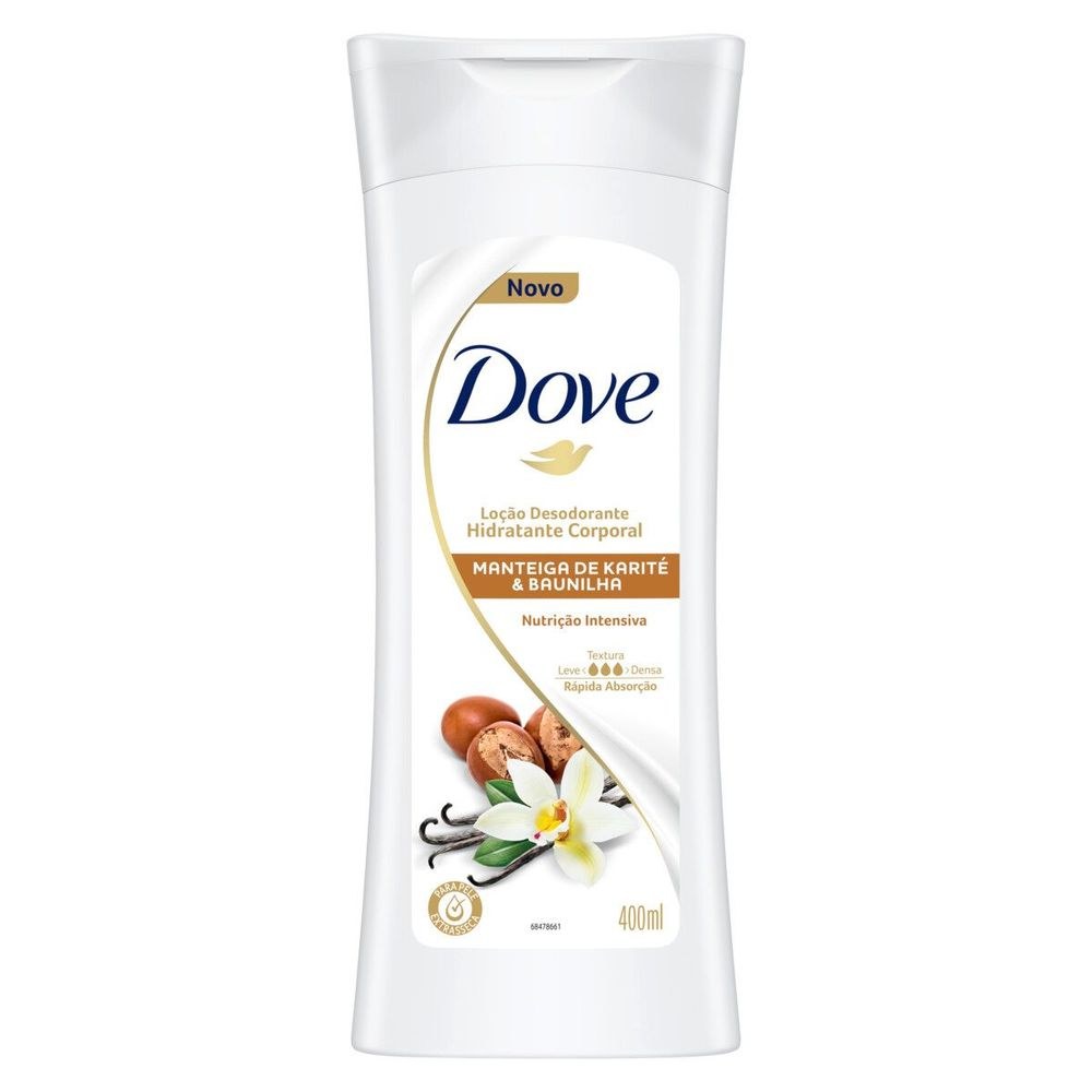 Loção Corporal Dove Nutrição Intensiva com Manteiga de Karité e Baunilha 400ml — imagem 2 | Drogaria Taveira