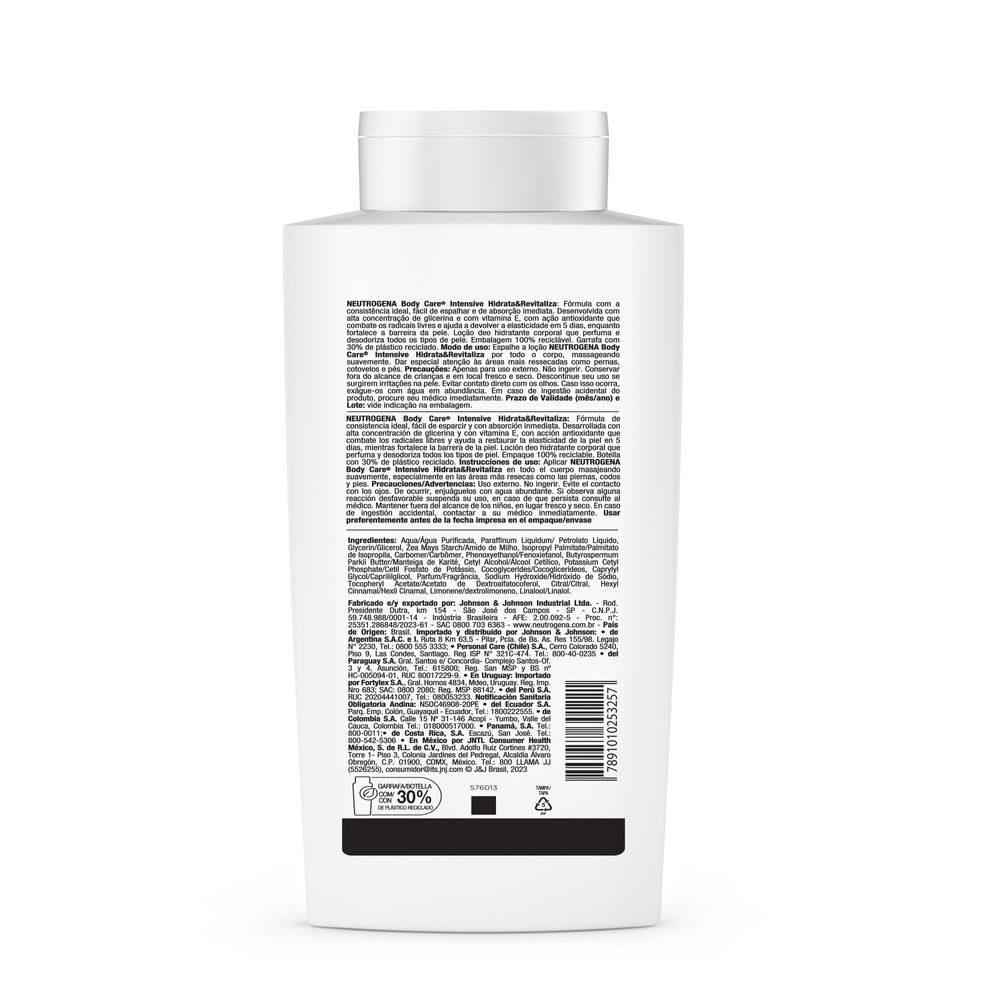 Loção Corporal Neutrogena Body Care Intensive Hidrata e Revitaliza 400ml — imagem 2 | Drogaria Taveira