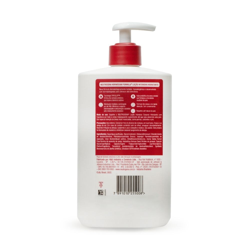 Loção Corporal Neutrogena Norwegian Formula Intensiva com Fragrância 400ml — imagem 4 | Drogaria Taveira