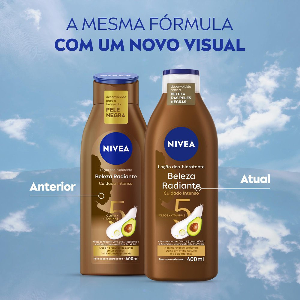 Loção Corporal Nivea Beleza Radiante Cuidado Intenso Pele Negra 400ml — imagem 4 | Drogaria Taveira