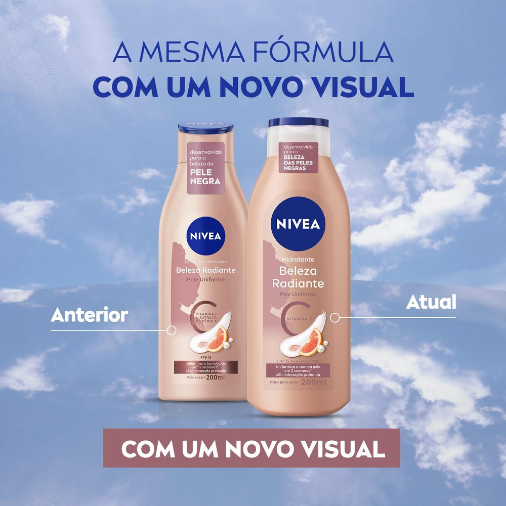 Loção Corporal Nivea Beleza Radiante Pele Uniforme FPS 15 200ml — imagem 4 | Drogaria Taveira