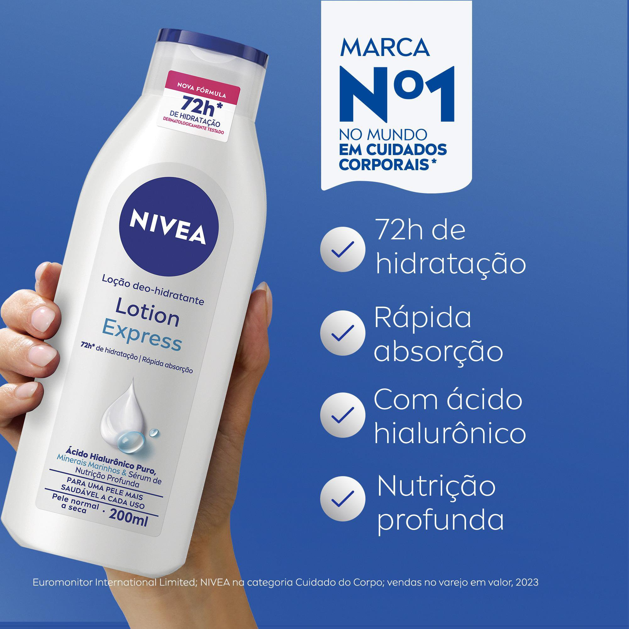 Loção Corporal Nivea Body Hidratante Pele Normal 200ml — imagem 3 | Drogaria Taveira