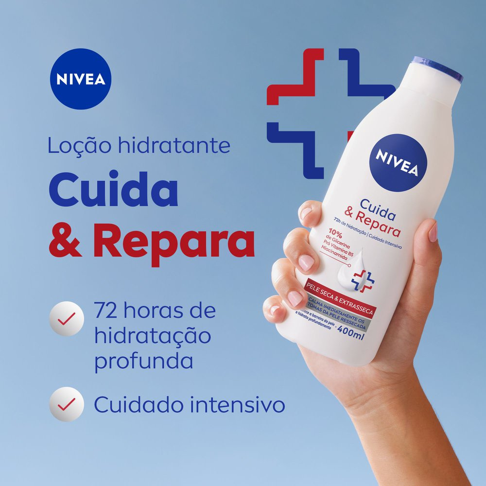 Loção Corporal Nivea Cuida & Repara 400ml — imagem 3 | Drogaria Taveira