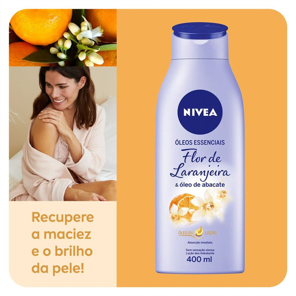 Loção Corporal Nivea Óleo Essencial Flor de Laranjeira 400ml — imagem 2 | Drogaria Taveira