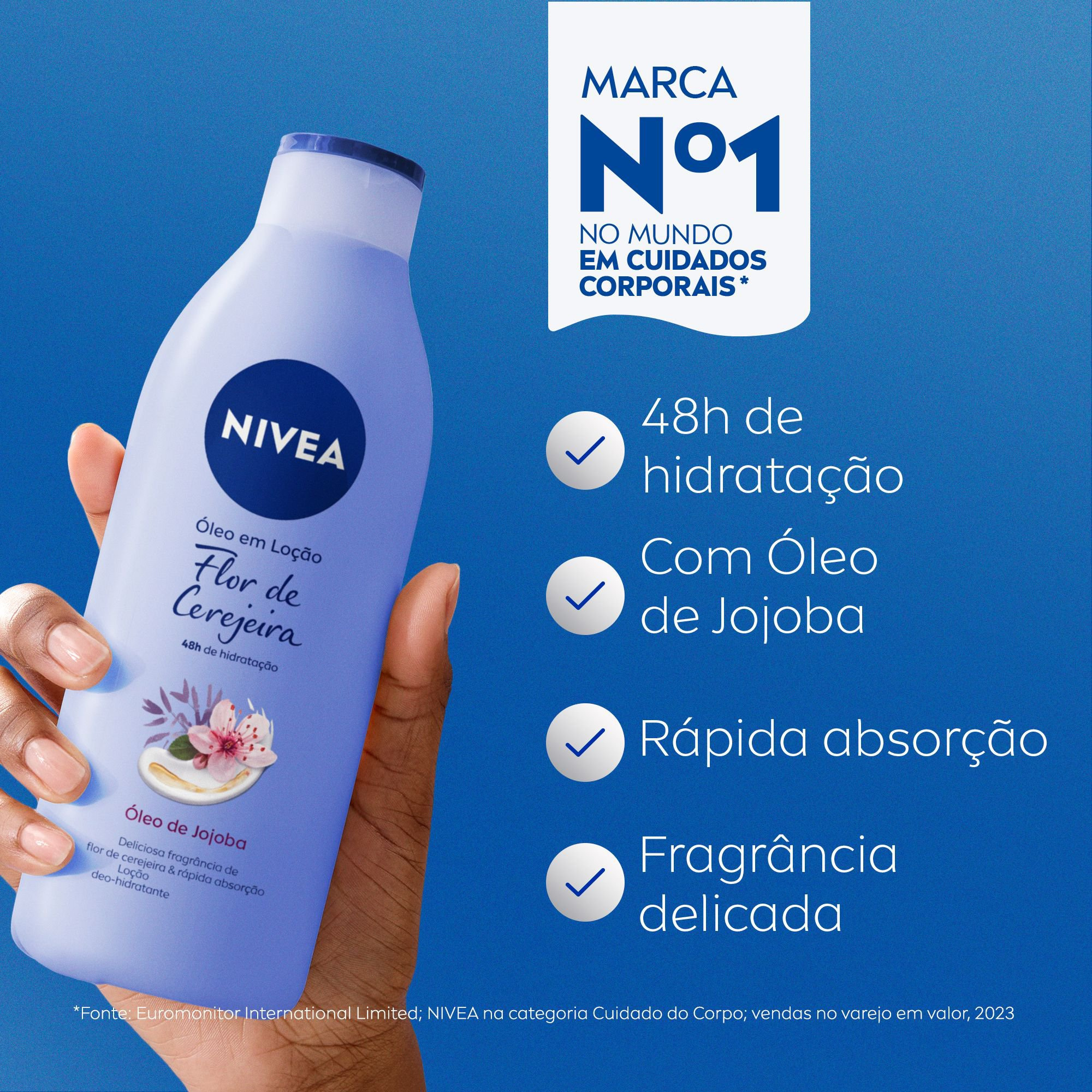 Loção Corporal Nivea Óleos Essenciais Flor de Cerejeira e Óleo de Jojoba 400ml — imagem 3 | Drogaria Taveira