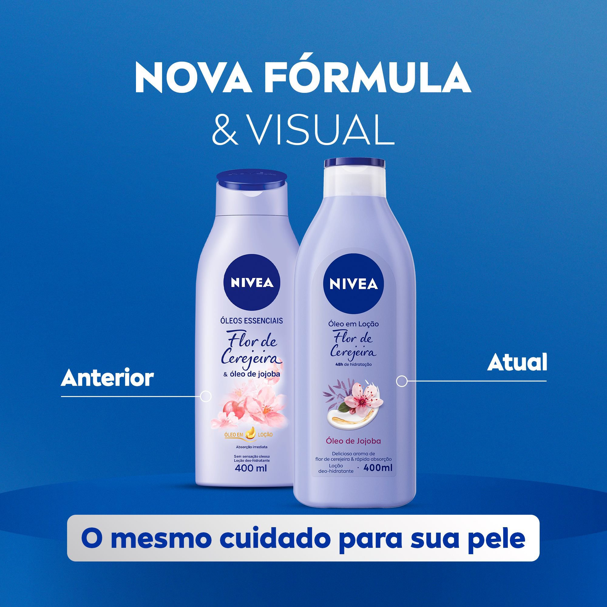 Loção Corporal Nivea Óleos Essenciais Flor de Cerejeira e Óleo de Jojoba 400ml — imagem 4 | Drogaria Taveira