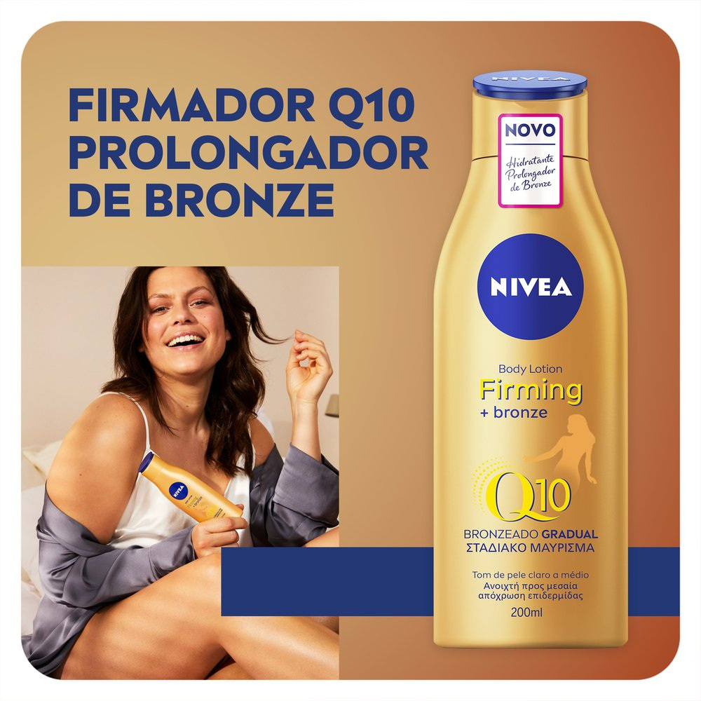 Loção Corporal Nivea Q10 Firmador Prolongador de Bronze 200ml — imagem 2 | Drogaria Taveira