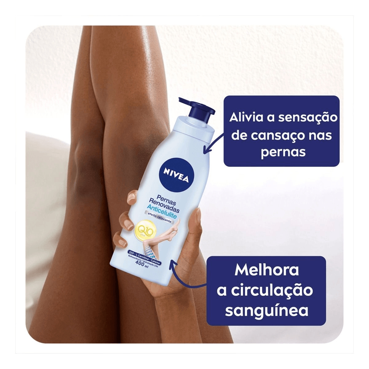 Loção Corporal Nivea Q10 Pernas Renovadas Anticelulite 400ml — imagem 3 | Drogaria Taveira