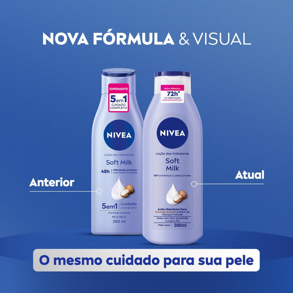 Loção Corporal Nivea Soft Milk Hidratante Desodorante 200ml — imagem 4 | Drogaria Taveira