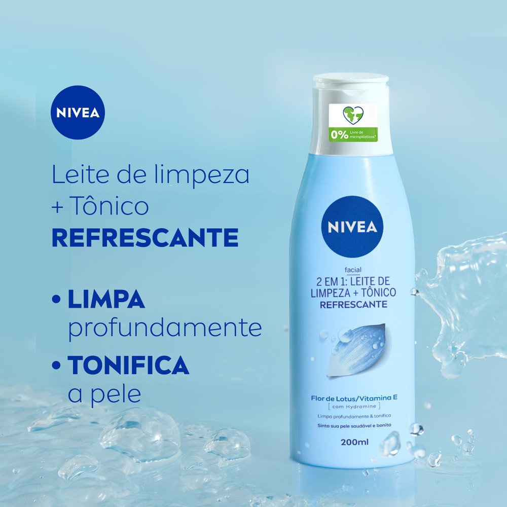 Loção Facial Nivea Visage Leite de Limpeza e Tônico 2 em 1 200ml — imagem 2 | Drogaria Taveira