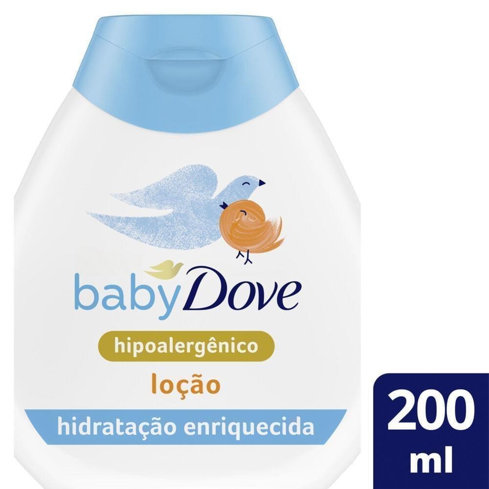Loção Hidratante Infantil Baby Dove Hidratação Enriquecida Bebê Hipoalergênica 200ml — imagem 2 | Drogaria Taveira