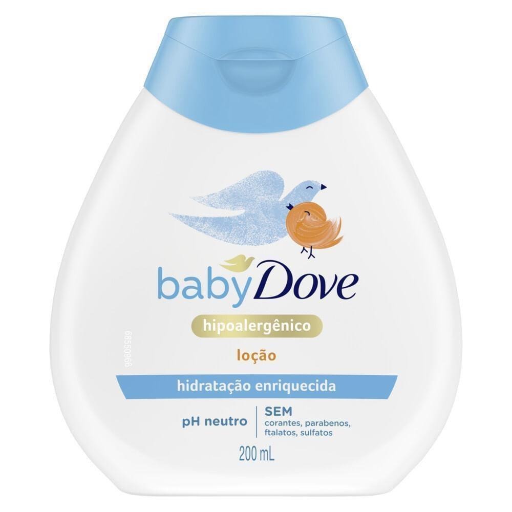 Loção Hidratante Infantil Baby Dove Hidratação Enriquecida Bebê Hipoalergênica 200ml — imagem 4 | Drogaria Taveira