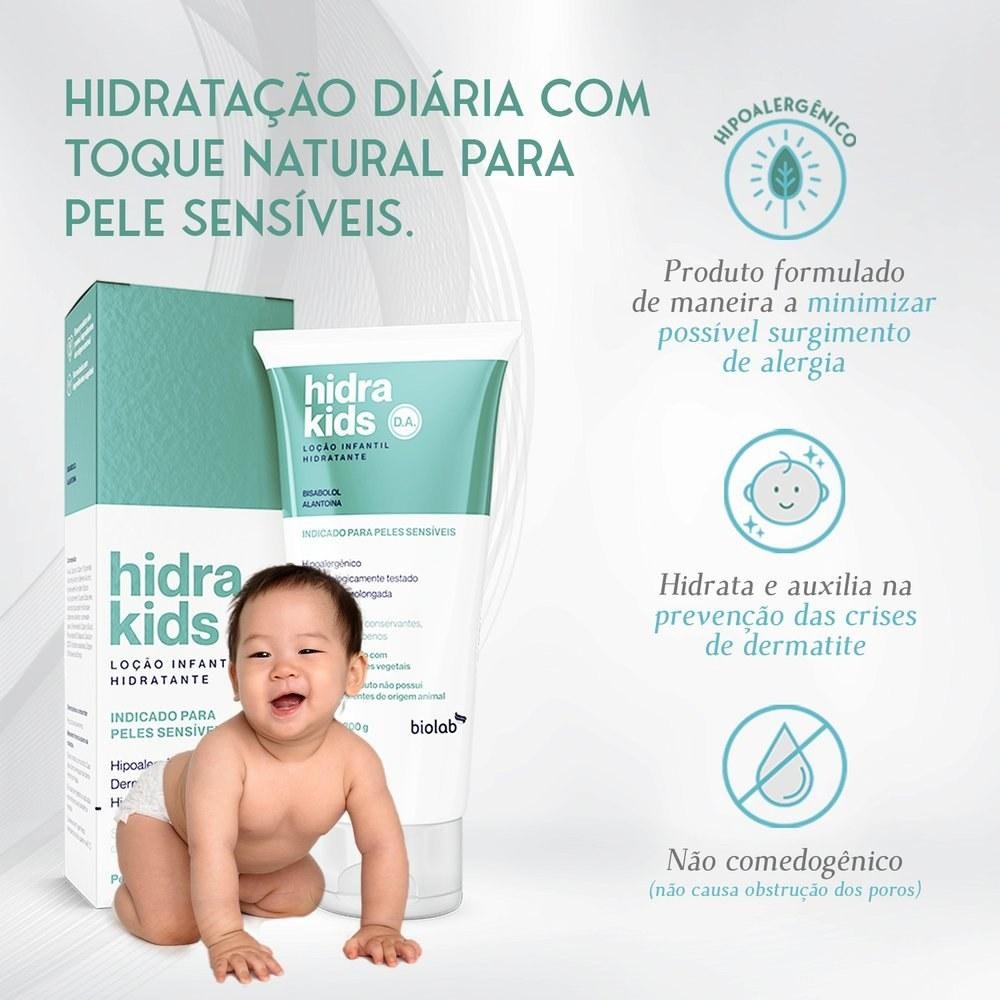 Loção Hidratante Infantil Hidra Kids D.A. Calmante com Aloe Vera 200g — imagem 2 | Drogaria Taveira