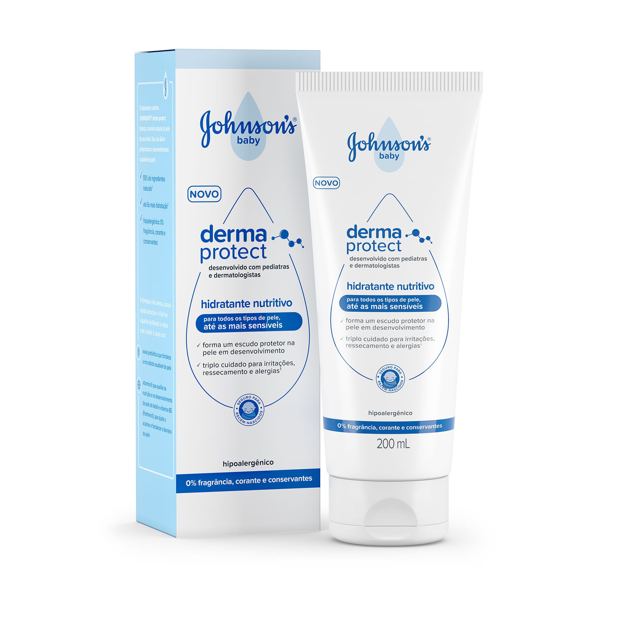 Loção Hidratante Infantil Johnson's Baby Derma Protect Bebê Nutritivo 200ml — Johnsons Baby | Drogaria Taveira