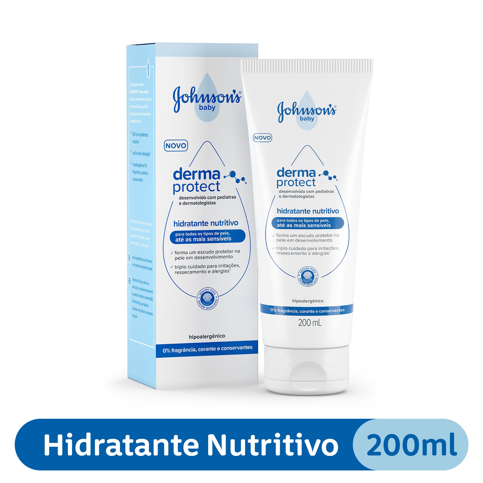 Loção Hidratante Infantil Johnson's Baby Derma Protect Bebê Nutritivo 200ml — imagem 2 | Drogaria Taveira