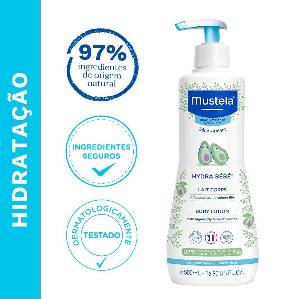 Loção Hidratante Mustela Hydra Bébé Bebê Pele Normal 500ml — imagem 4 | Drogaria Taveira