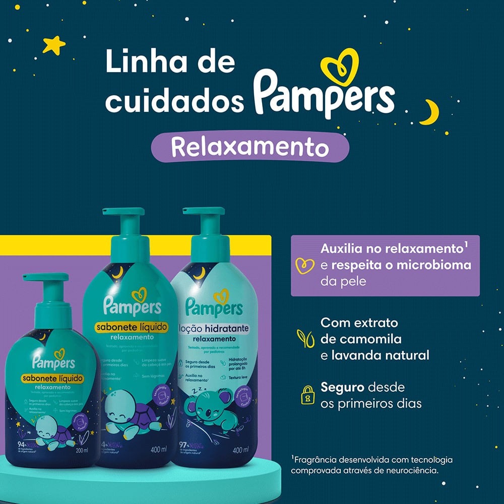 Loção Hidratante Pampers Relaxamento 400ml Pump — imagem 4 | Drogaria Taveira