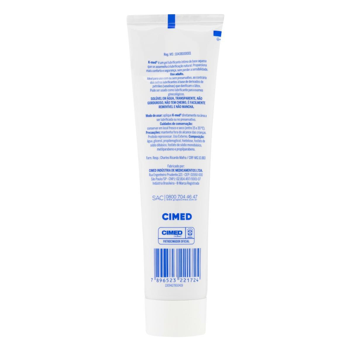 Lubrificante Íntimo K-Med Neutro 100g — imagem 2 | Drogaria Taveira