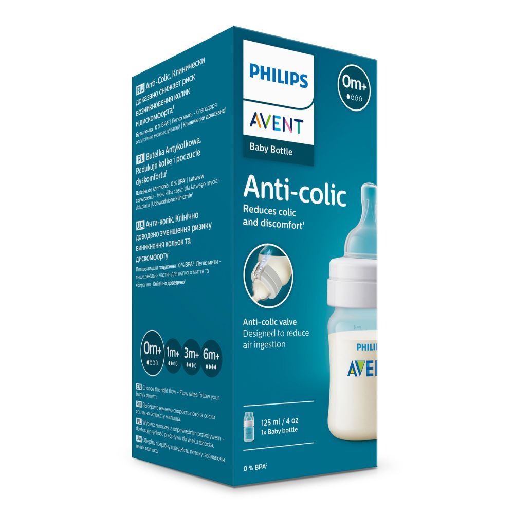 Mamadeira Philips Avent Classic+ +0 meses Anticólicas Fluxo Muito Lento 125ml 1 Unidade — imagem 2 | Drogaria Taveira