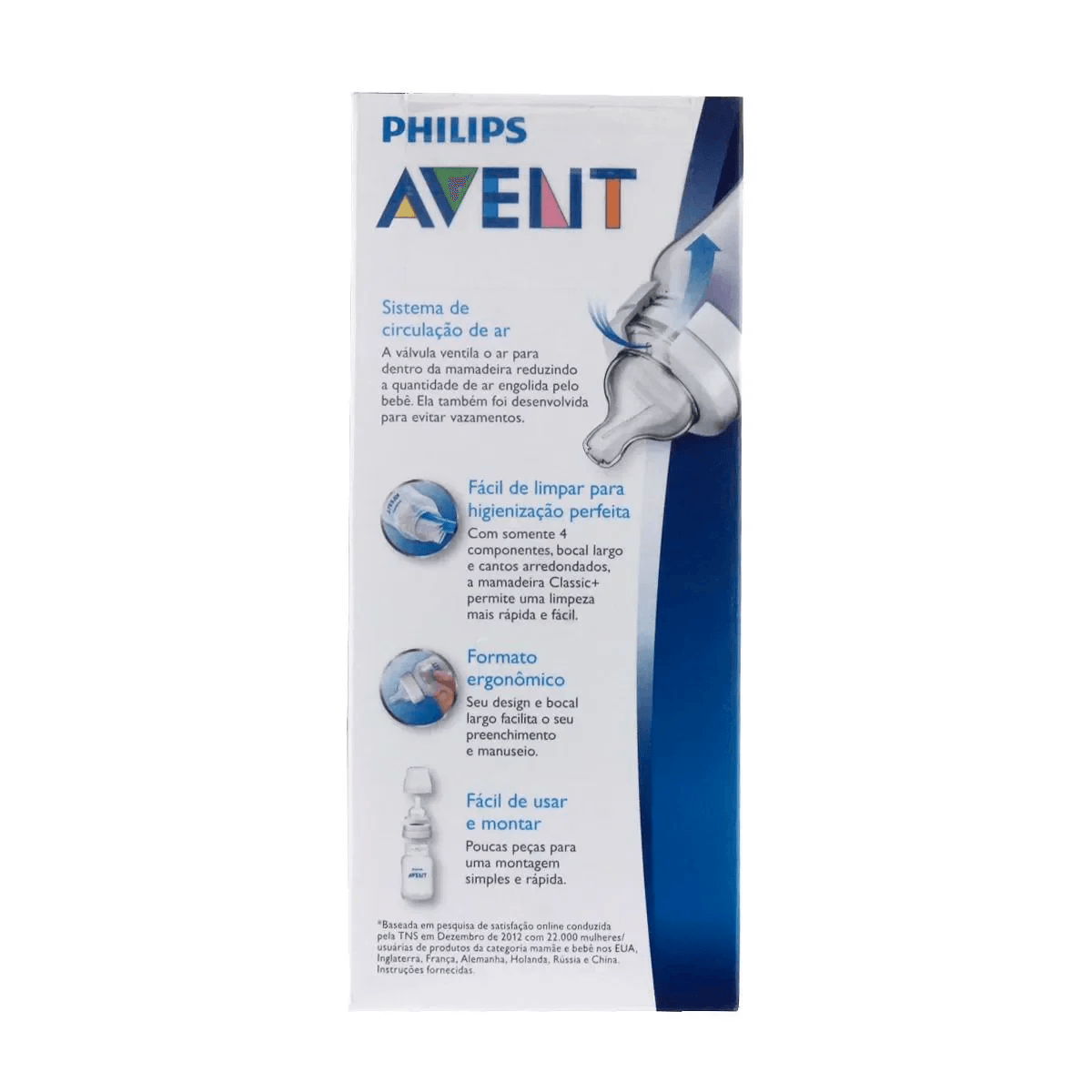 Mamadeira Philips Avent Classic+ +1 mês Anticólicas 260ml 1 Unidade — imagem 2 | Drogaria Taveira