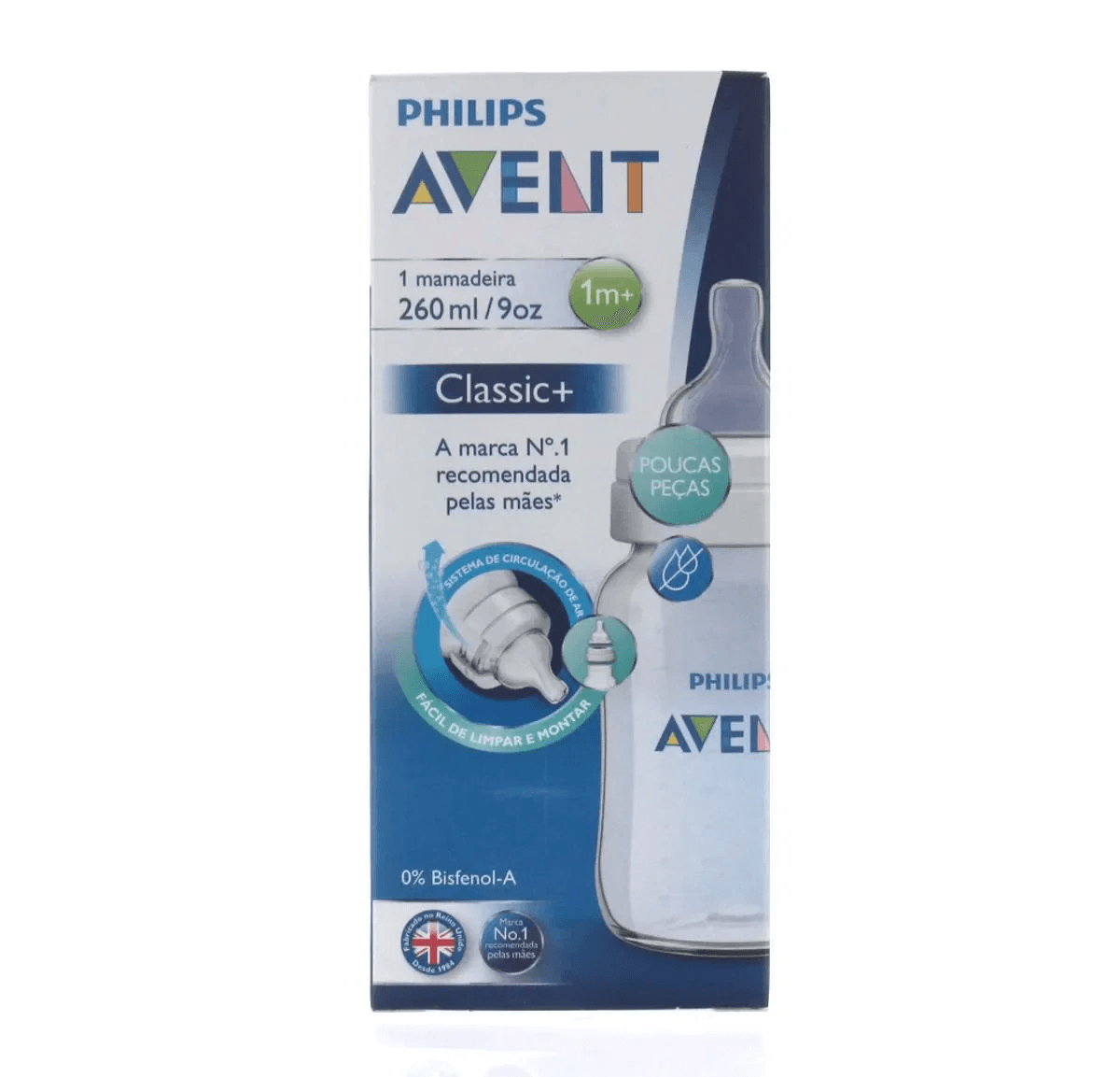 Mamadeira Philips Avent Classic+ +1 mês Anticólicas 260ml 1 Unidade — imagem 3 | Drogaria Taveira