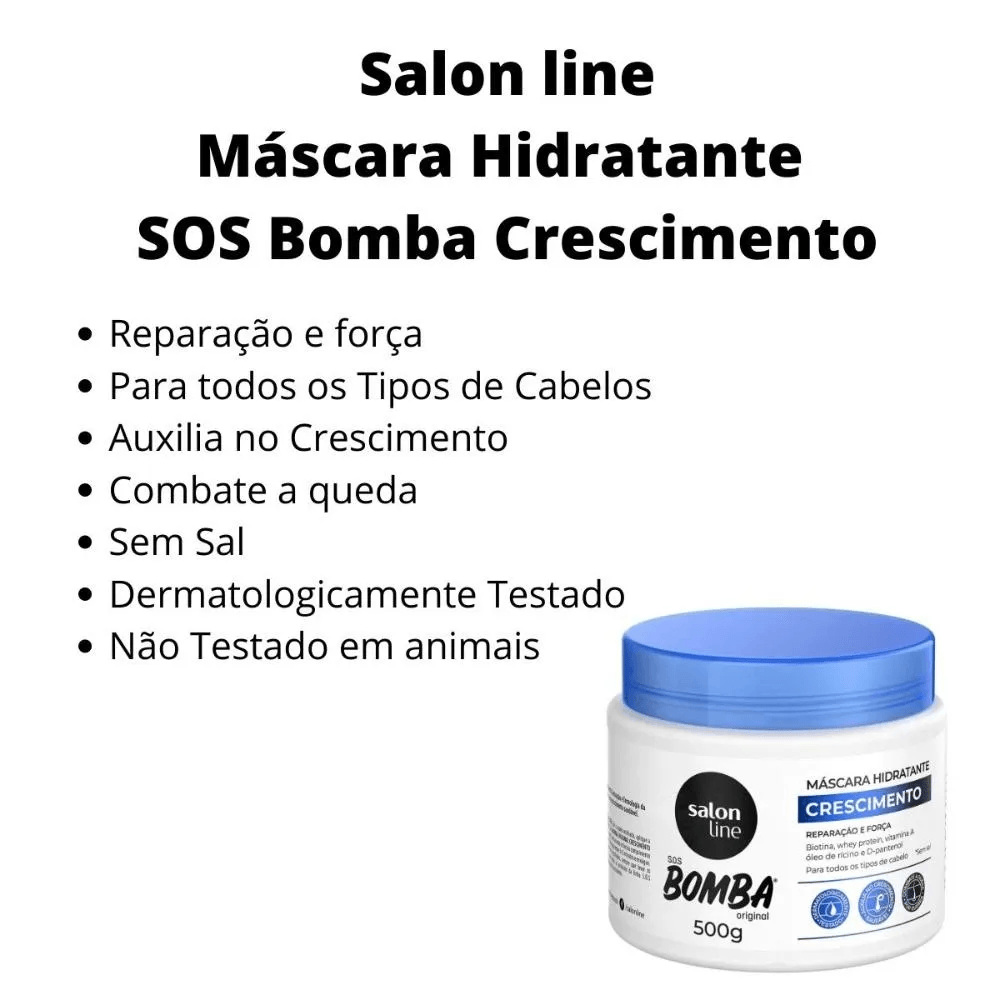 Máscara Capilar Salon Line SOS Bomba Original 500g — imagem 4 | Drogaria Taveira
