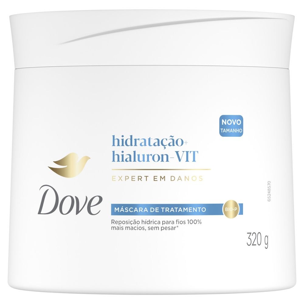 Máscara De Tratamento Capilar Dove Hidratação + Hialuron-Vit 320g — imagem 2 | Drogaria Taveira