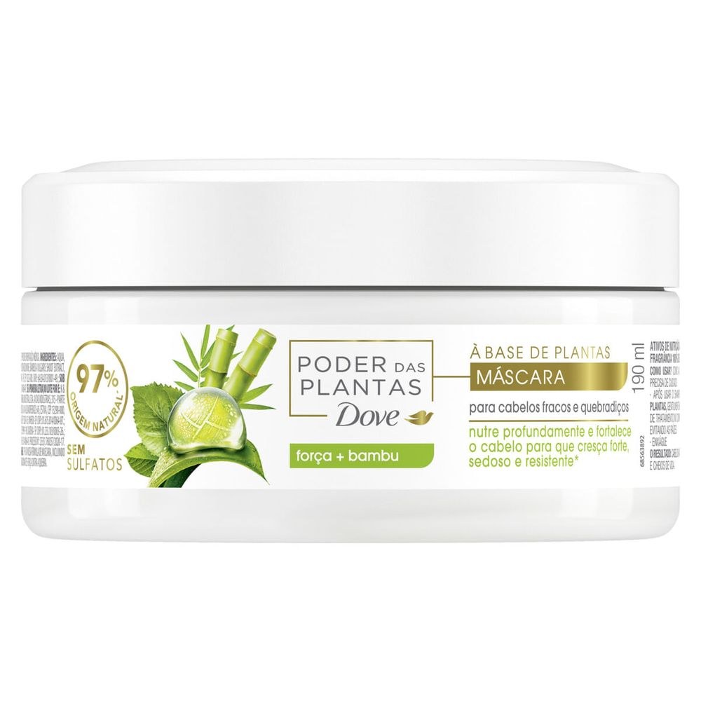 Máscara de Tratamento Dove Poder das Plantas Força + Bambu 190ml — imagem 3 | Drogaria Taveira