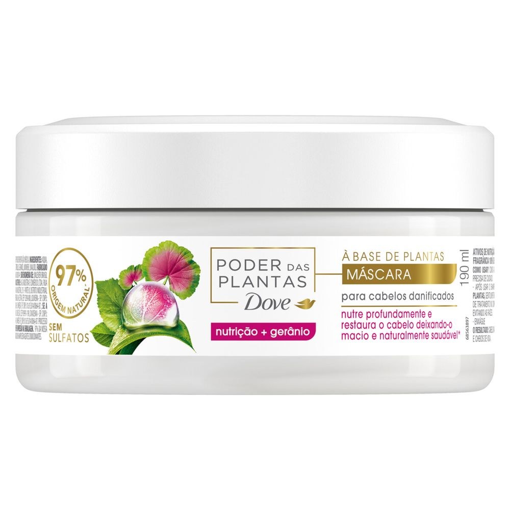 Máscara de Tratamento Dove Poder das Plantas Nutrição + Gerânio 190g — imagem 2 | Drogaria Taveira