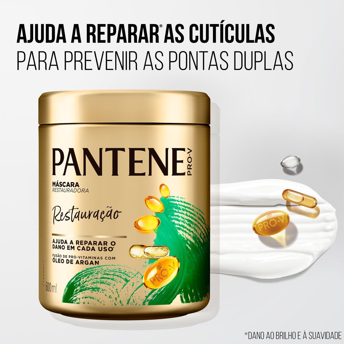 Máscara de Tratamento Pantene Pro-V Restauração Óleo de Argan 600ml — imagem 3 | Drogaria Taveira
