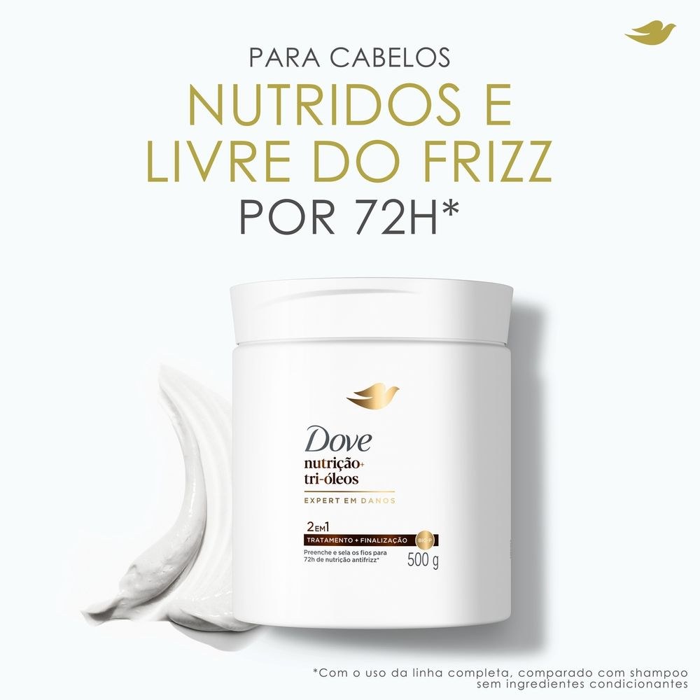 Máscara Dove 2 Em 1 Nutrição + Tri-Óleos 500g — imagem 4 | Drogaria Taveira