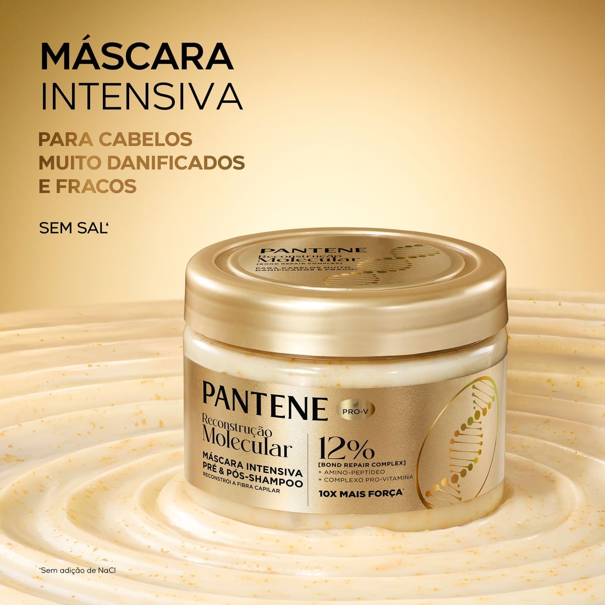 Máscara Intensiva Pantene Reconstrução Molecular 270ml — imagem 4 | Drogaria Taveira