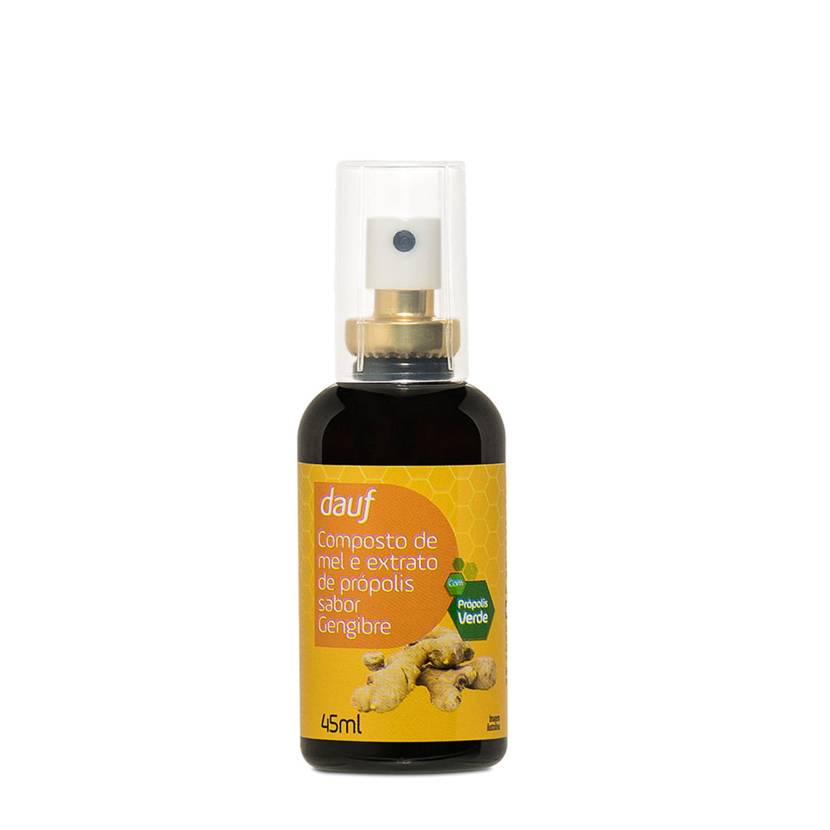Mel Composto Dauf Extrato De  Propolis Verde e Gengibre Spray 45ml — Dauf | Drogaria Taveira