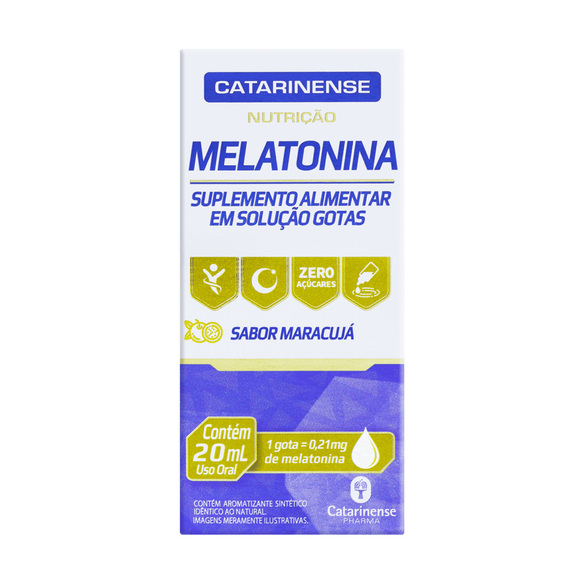 Melatonina Catarinense 0,21mg Sabor Maracujá Gotas 20ml — Catarinense | Drogaria Taveira