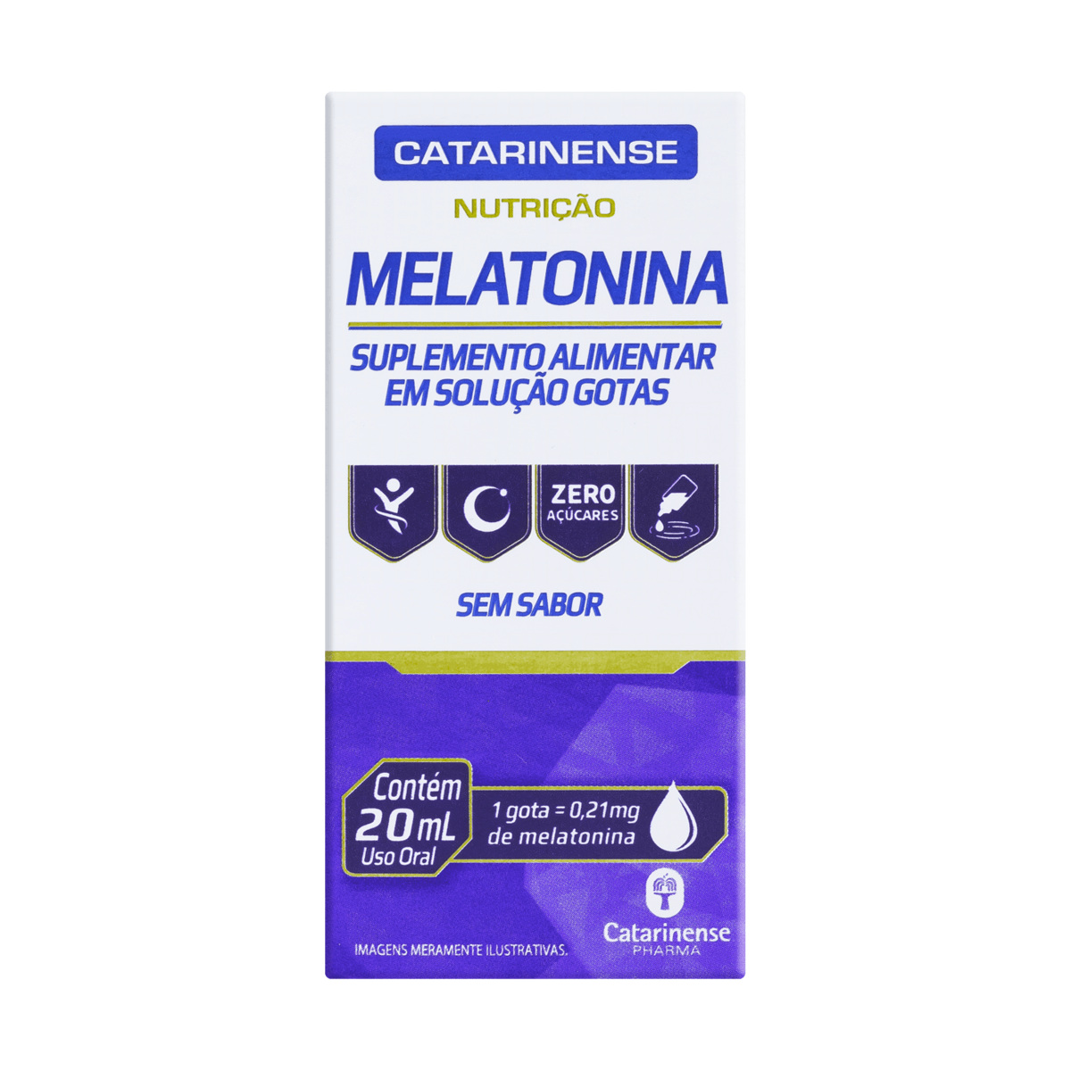 Melatonina Catarinense Nutrição 0,21mg Sem Sabor Gotas 20ml — Catarinense | Drogaria Taveira