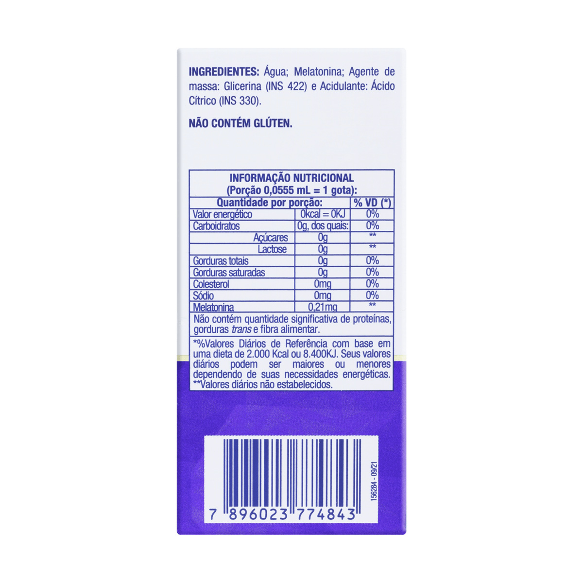 Melatonina Catarinense Nutrição 0,21mg Sem Sabor Gotas 20ml — imagem 4 | Drogaria Taveira