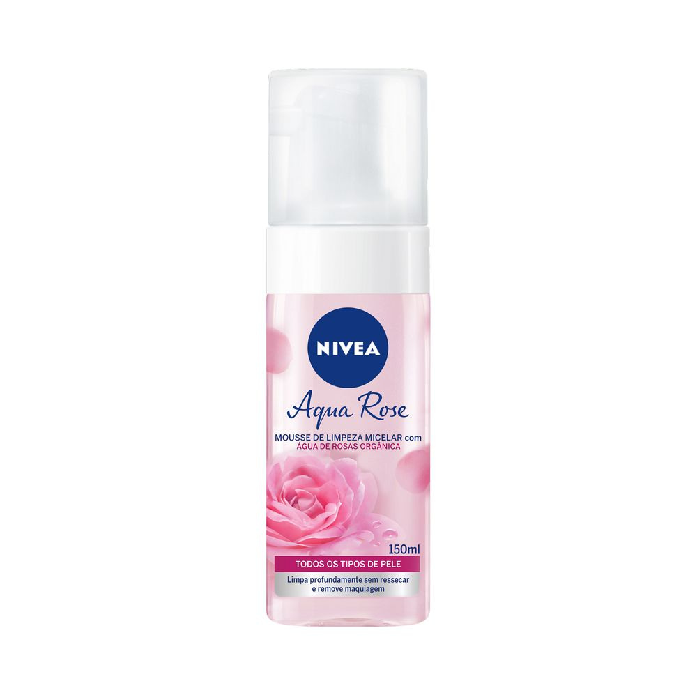 Mousse de Limpeza Facial Nivea Aqua Rose com Água de Rosas Orgânica 150ml — imagem 2 | Drogaria Taveira