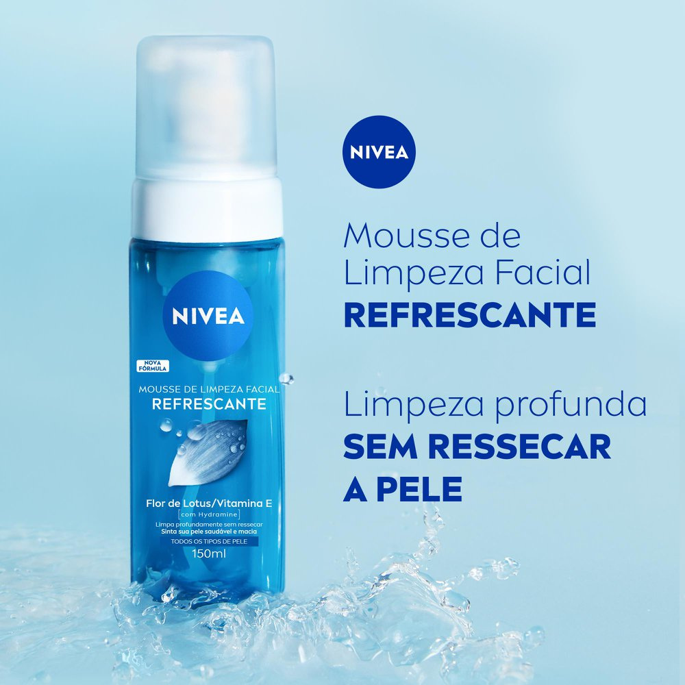 Mousse de Limpeza Facial Nivea com Vitaminas E e B5 150ml — imagem 2 | Drogaria Taveira